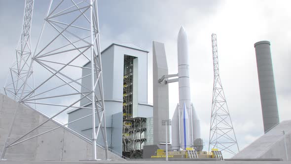 Ariane Rocket Ready to Lift-Off from the Spaceport