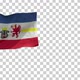 Mecklenburg-Western Pomerania Flag with Emblem (Germany) on Flagpole with Alpha Channel - 4K - VideoHive Item for Sale