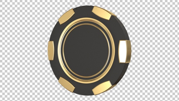 Rotating Casino Gold Chip alt