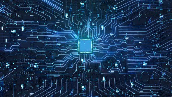 Computer Cpu Circuit Board Data Storage Operation Chip