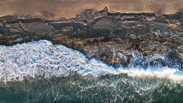 Winter Beach in Turkey Alanya Aerial View 4 K alt