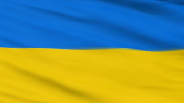 Seamless loop animation of the UKRAINE flag. 4K