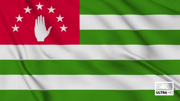 Abkhazia Flag Waving Slowly Looped alt
