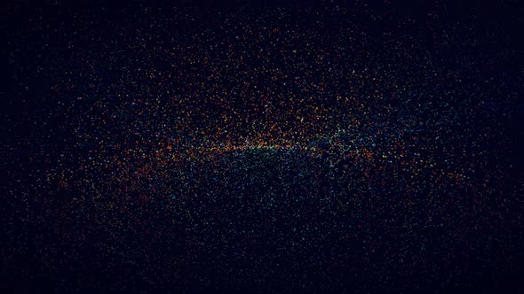 Colorful particle abstract background.