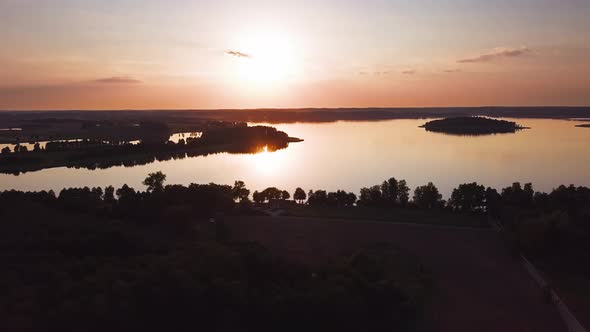 Sunset Over Lake 