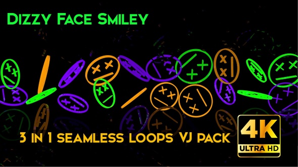 Dizzy Face Smiley VJ Loops