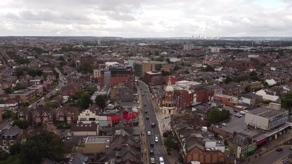 Drone Footage of an Interesting Layout of the City of Wimbledon