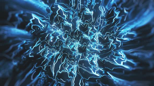 Blue Glowing Wavy Abstraction alt