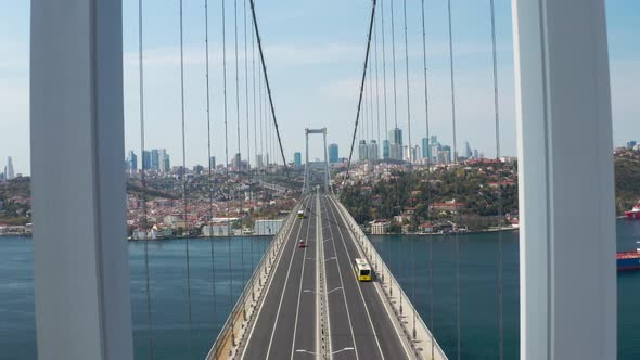 Istanbul Bosphorus Bridge Quarantine Aerial View 5
