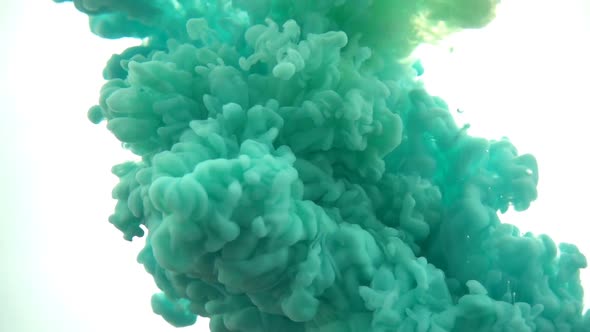 Green Liquid Paint In Water