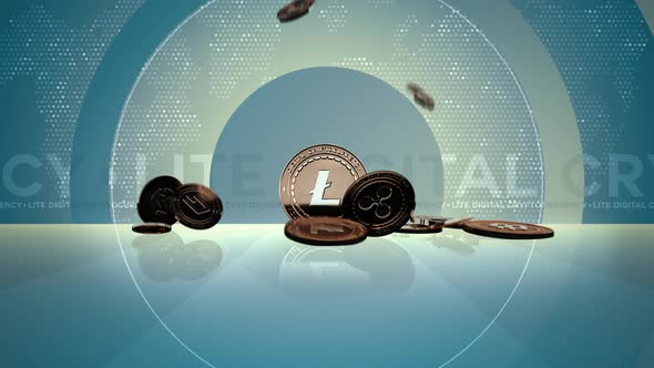 11 - 7 LITE Cryptocurrency Background with Circles and Text 4K alt