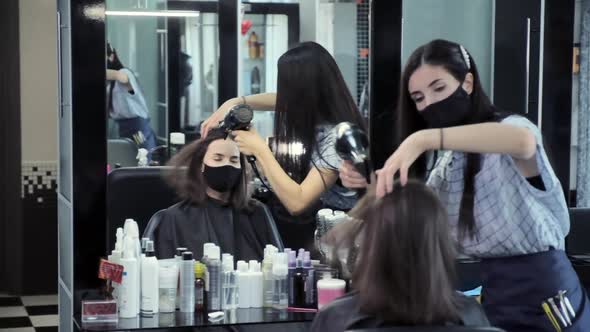 Customer Service in a Beauty Salon Amid COVID-19 Pandemic.