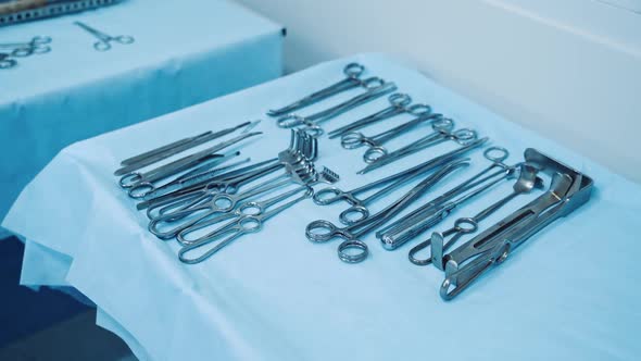 Special medical instruments for plastic surgery.  alt