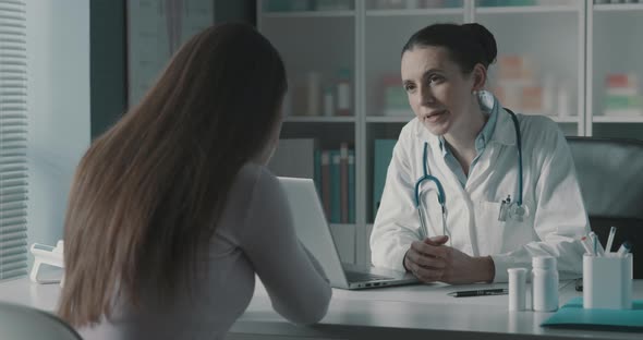 Doctor checking a patient's medical records