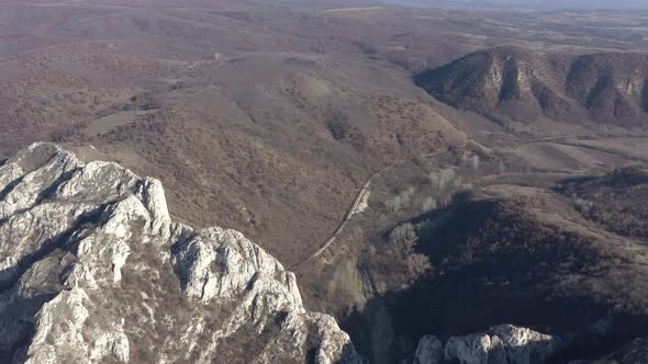 Landscape of Balkans and Eastern Serbia by autumn 4K drone video alt