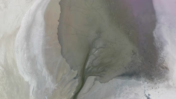Aerial View of the Salty Pink Lake alt