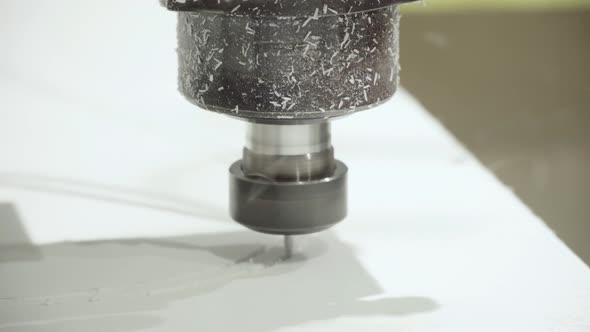 Close-up of a Working Milling Machine alt