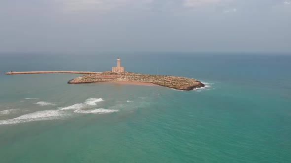 Vieste Lighthouse - in Gargano area , Apulia region, Italy