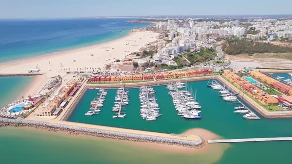 Praia Da Rocha and Portimao Resort Town in the Algarve Region South Portugal alt
