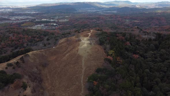 Skyline Aerial view in Mount Wakakusa, Nara alt