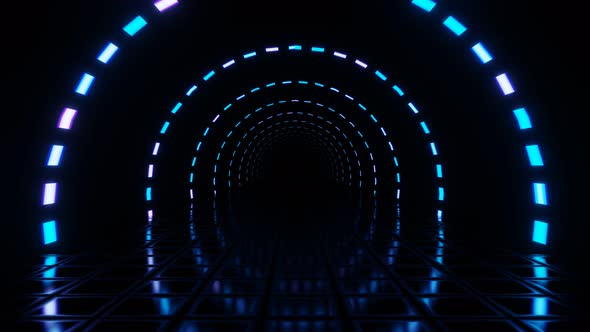 VJ Loops Shimmering Bright Podium Tunnel