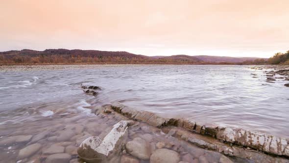 Wild Mountain River Close Up Abundant Clear Stream alt