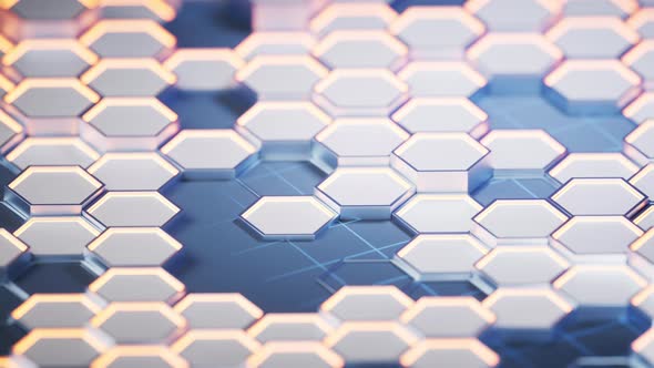 Metallic hexagon material background alt