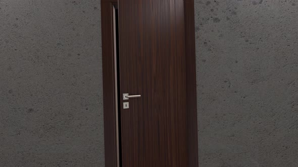 Wooden Door Opens Transiton