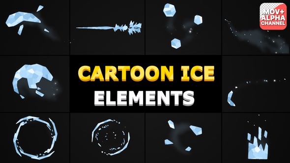 Cartoon Ice Elements | Motion Graphics