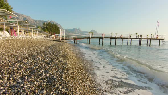 Sunrise above the sea. Beautiful landscape alt
