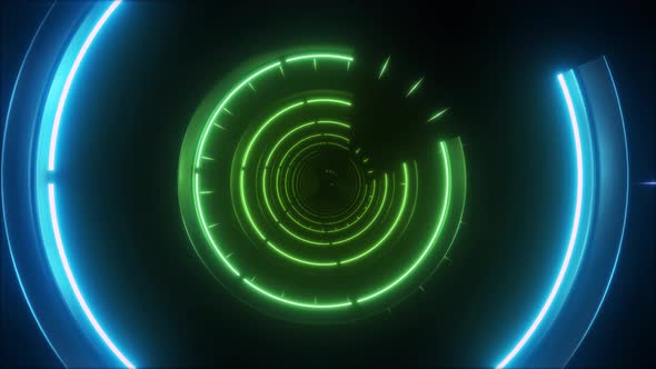 4k Colored Radial Tunnel 4