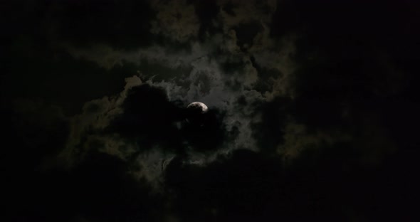 Full Moon Hidden Clouds