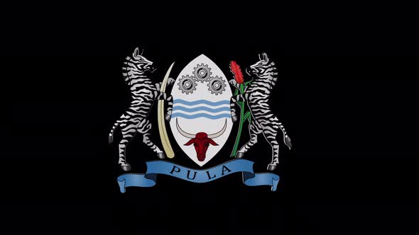 Coat Of Arms Of Botswana With Alpha Channel  4K alt