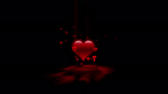 Love and romance hearts floating and flying isolated by alpha channel (transparent background) alt