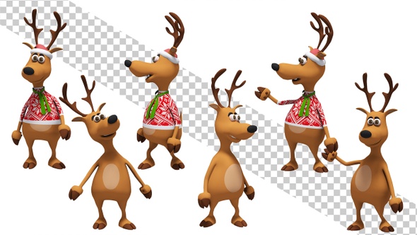Christmas Santa Deer (6-Pack)