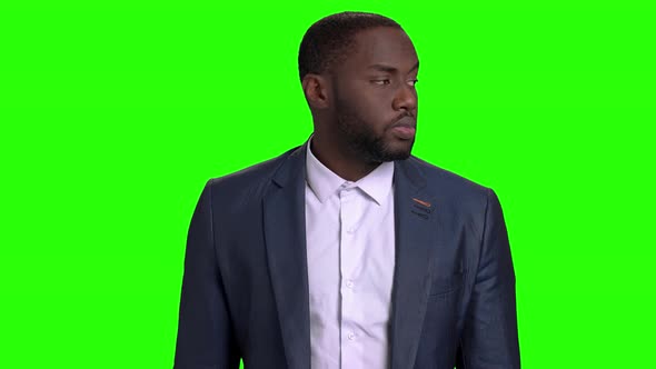 Attractive Businessman Waiting for Someone. alt