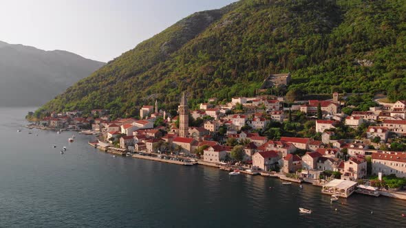 Perast City Aerial View Montenegro alt