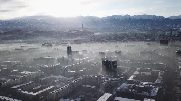 Shooting From a Drone Over the Big City of Almaty alt