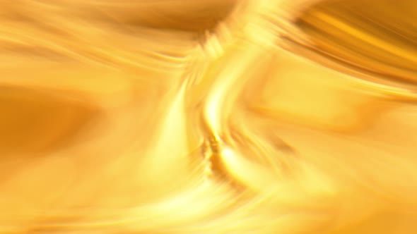 Super Slow Motion Abstract Shot of Waving Golden Oil Background at 1000Fps alt