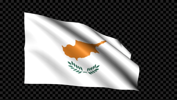 Cyprus Flag Blowing In The Wind alt