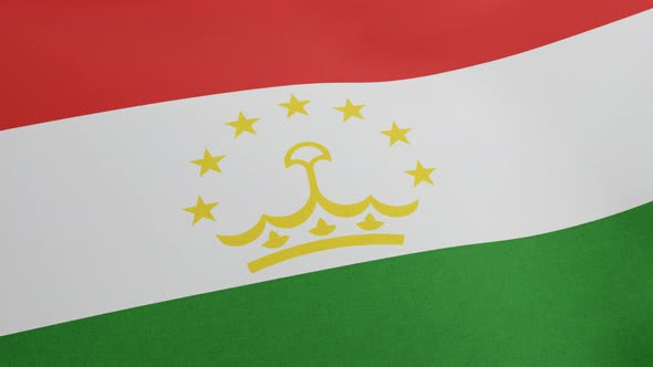 National Flag of Tajikistan Waving Original Colors 3D Render Republic of Tajikistan Flag Textile or alt