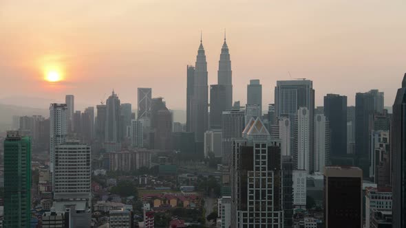  of Kuala Lumpur City Skyline During Beautiful Sunrise alt