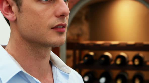 Man having beer while watch football match 4k alt