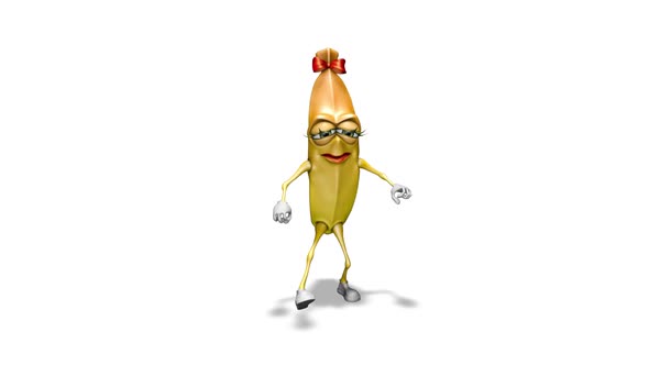 ms. Banana - Looped Dance on White Background alt