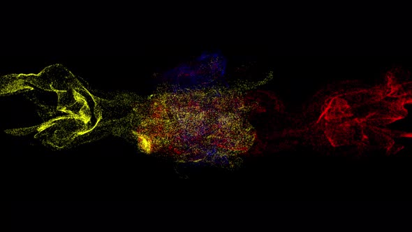 Particle Fluid Collision Overlay 4K alt