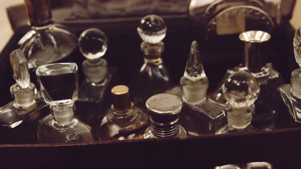 Perfume Bottles In The Suitcase