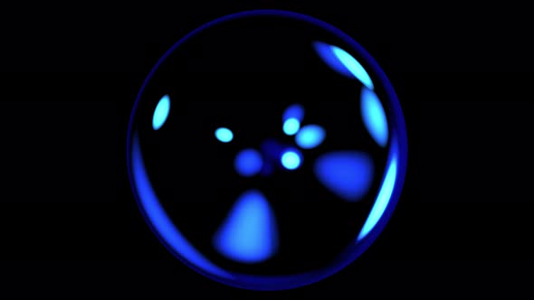 4K Blue Circular Lens Motion