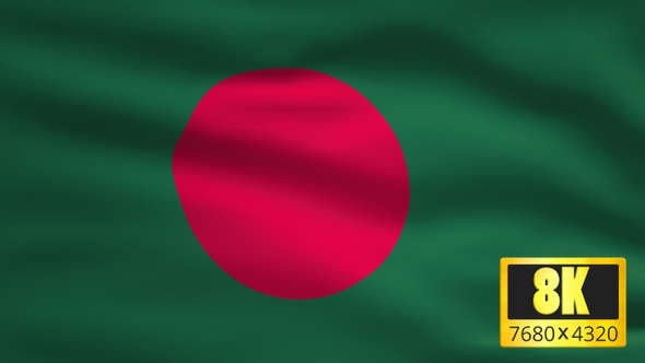 8K Bangladesh Windy Flag Background alt