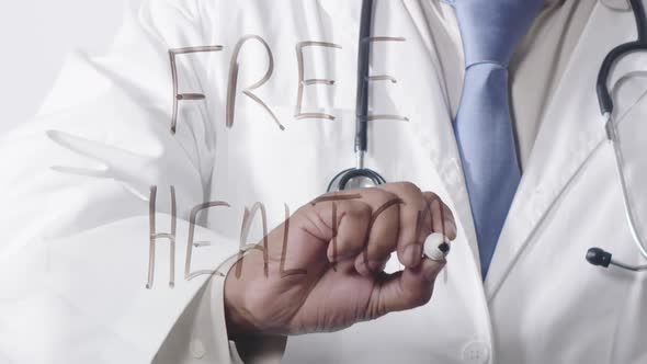 Asian Doctor Writing Free Healthcare alt