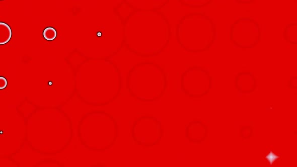 Animated pulsation red and white circle background. Seamless loop VJ HD background.